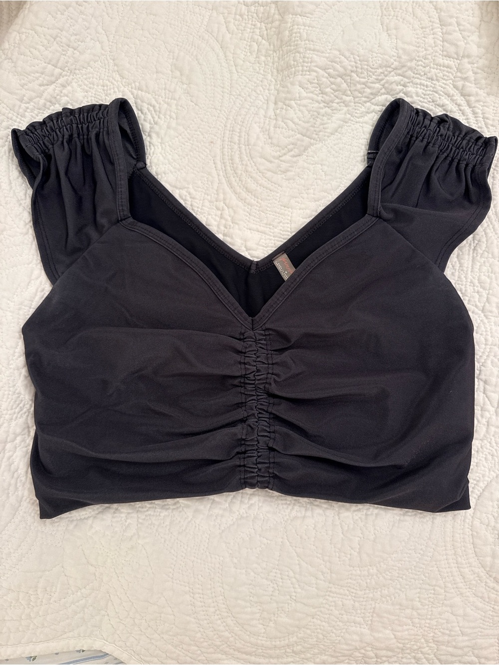Free People Black You Glow Girl Crop Top